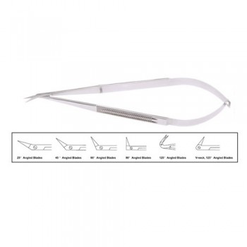 Jacobson Micro Scissors Flat handle,Fine blades,16.5cm 25° angle 45° angle 60° angle 90° angle 125° angle V-neck,125° angle